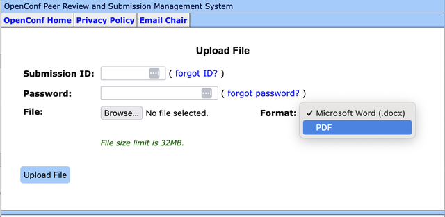 OpenConf Upload Form